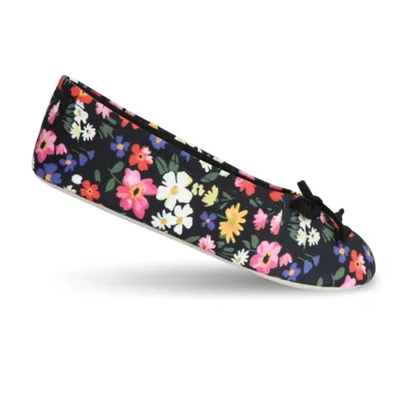 Isotoner Spandex Womens Ballerina Slippers