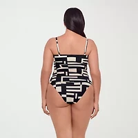 S3 Swim Womens Geometric Tankini Swimsuit Top