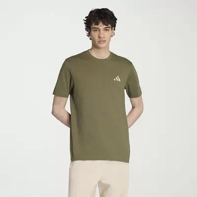 adidas Mens Crew Neck Short Sleeve Regular Fit Graphic T-Shirt