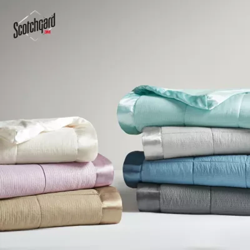 Madison Park Parkman Oversized Down Alternative Blanket with Satin Trim