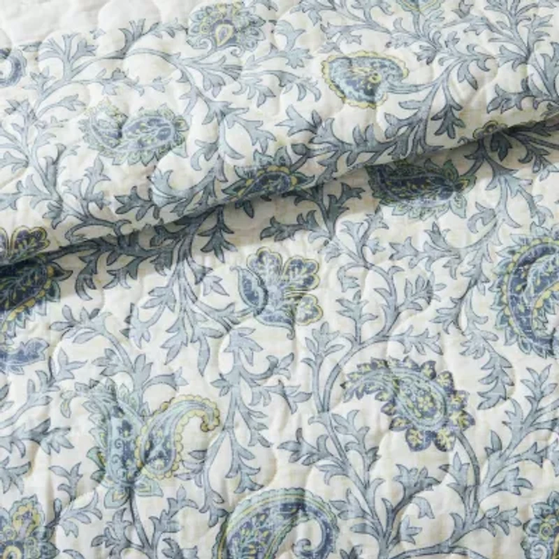 Madison Park Vanessa 6-Pc Cotton Percale Quilt Set With Throw Pillows