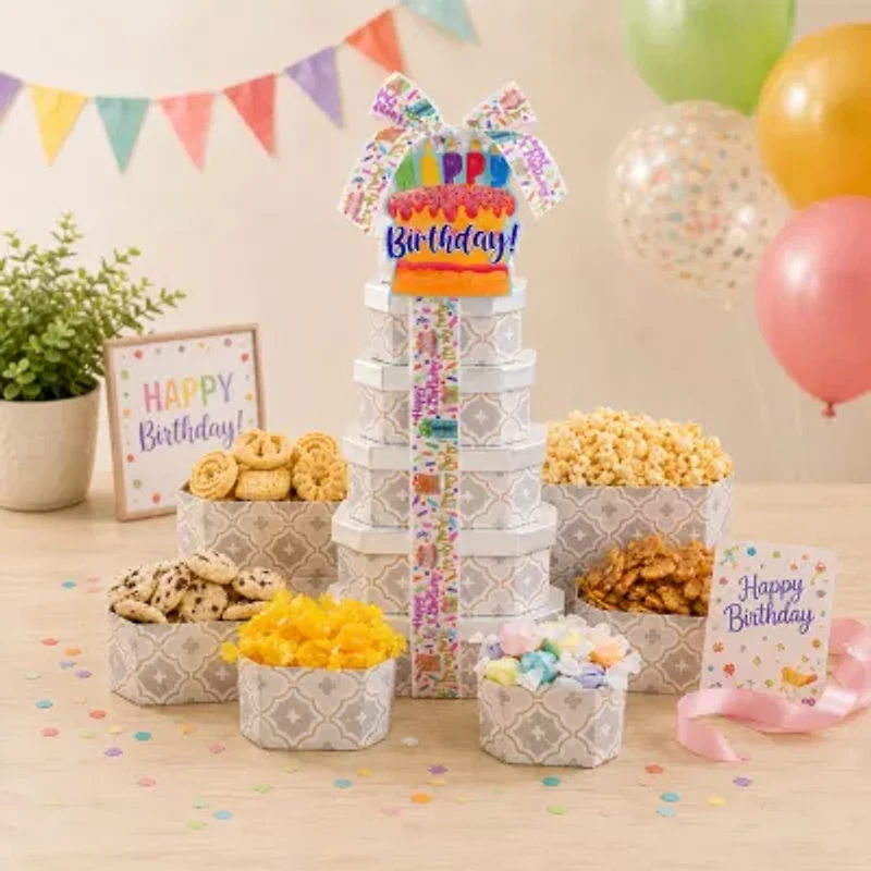 Alder Creek Birthday Celebrations 7 High Gift Tower Food Set