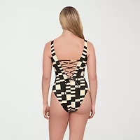 S3 Swim Womens Floral Moderate Coverage One Piece Swimsuit