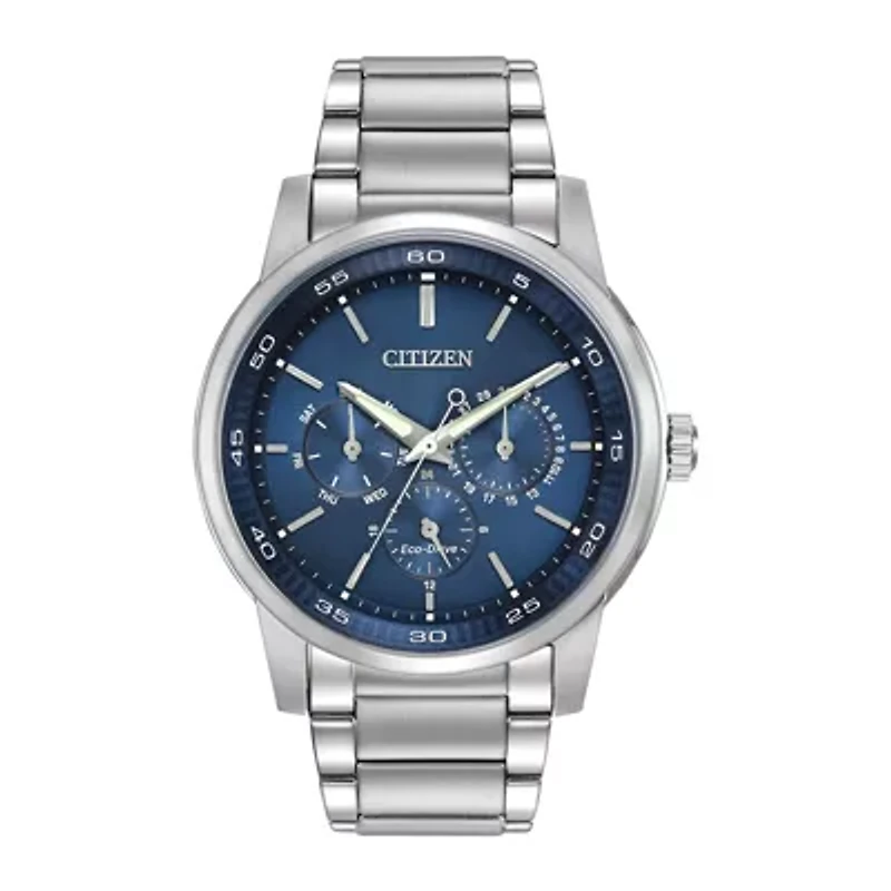 Citizen Corso Mens Multi-Function Silver Tone Stainless Steel Bracelet Watch Bu2010-57l