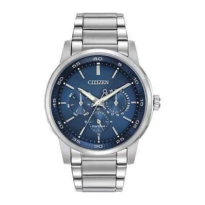 Citizen Corso Mens Multi-Function Silver Tone Stainless Steel Bracelet Watch Bu2010-57l