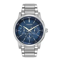 Citizen Corso Mens Multi-Function Silver Tone Stainless Steel Bracelet Watch Bu2010-57l