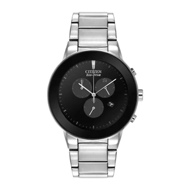 Citizen® Eco-Drive® Axiom Mens Silver-Tone Chronograph Watch AT2240-51E