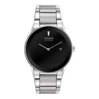 Citizen Axiom Mens Silver Tone Stainless Steel Bracelet Watch Au1060-51e