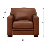 Dillon Leather Sofa, Loveseat, & Chair Set
