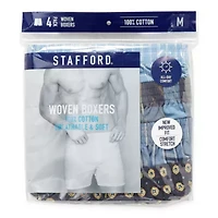 Stafford Woven Mens 4 Pack Boxers 208875