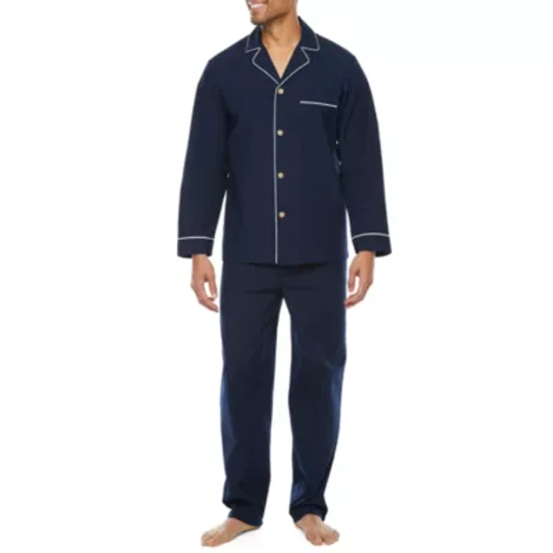 Stafford Modal Mens Long Sleeve 2-pc. Pajama Sets