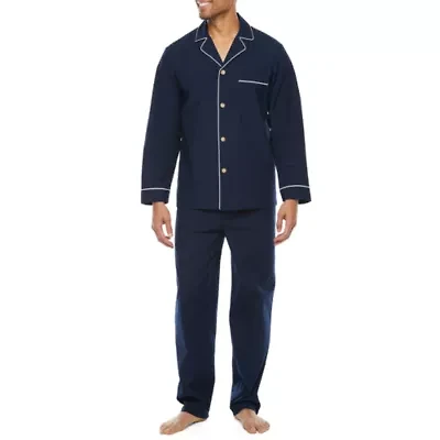 Stafford Modal Mens Long Sleeve 2-pc. Pajama Sets