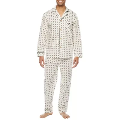 Stafford Modal Mens Long Sleeve 2-pc. Pajama Sets