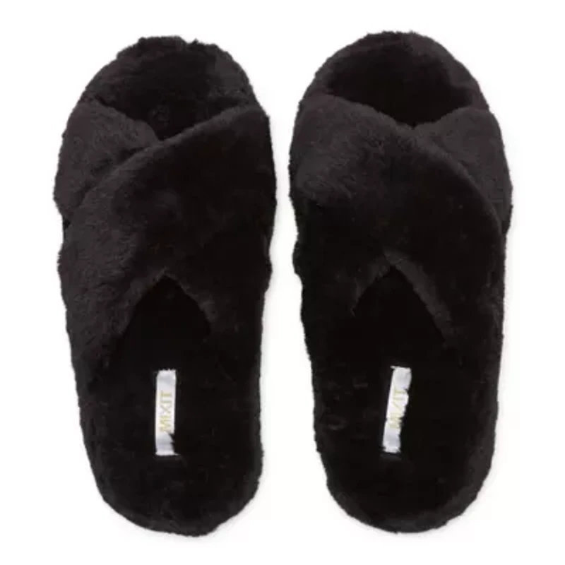 Mixit Criss Cross Womens Slip-On Slippers
