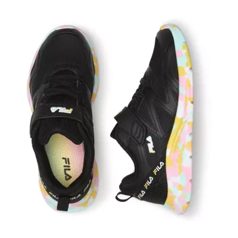 FILA Galaxia 5 Strap Mashup Little Kid Girls Running Shoes