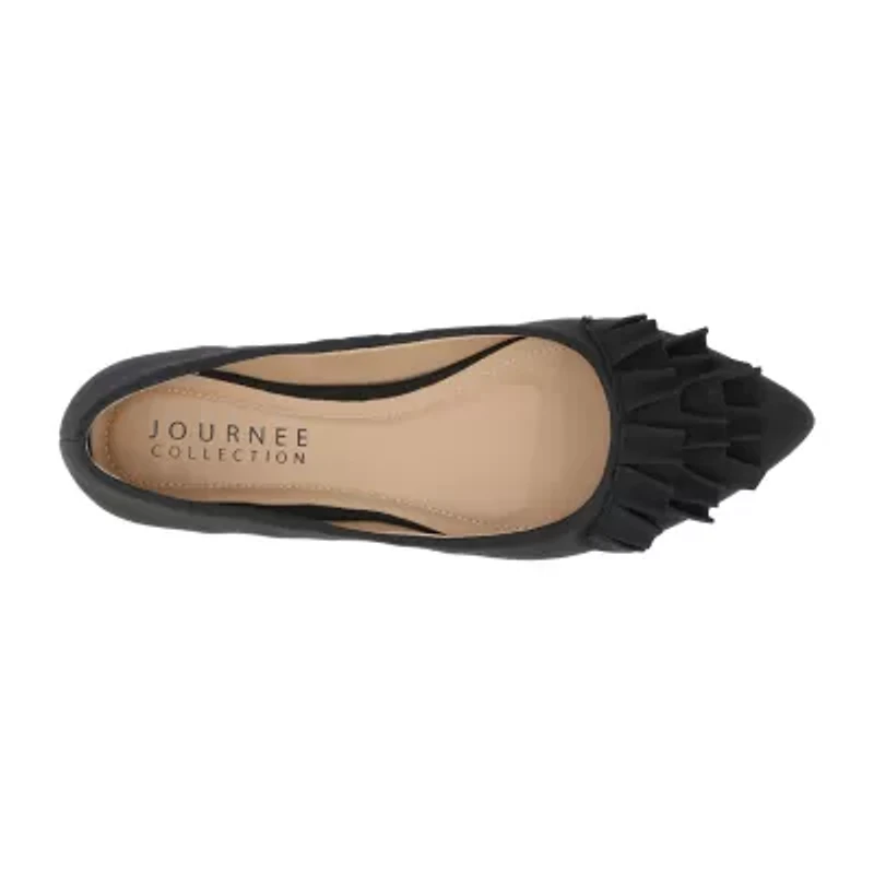 Journee Collection Womens Judy Slip-on Pointed Toe Ballet Flats