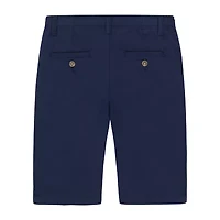 IZOD Little & Big Kid Boys Adaptive Adjustable Waist Stretch Fabric Adjustable Features Easy-on + Easy-off Chino Short