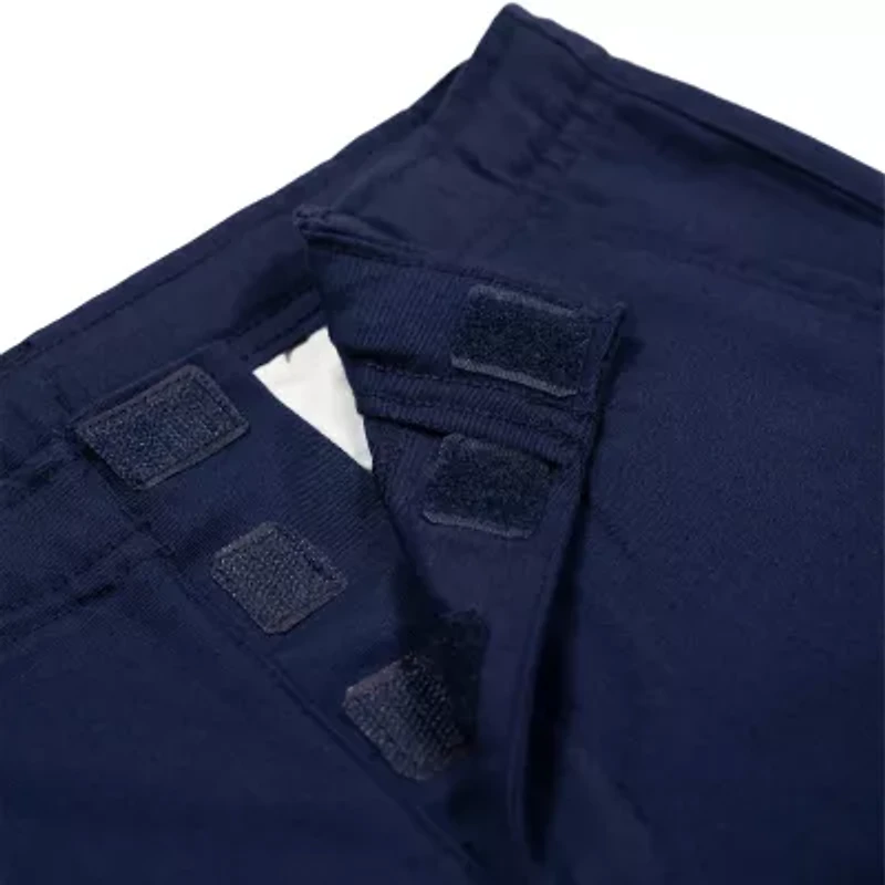 IZOD Little & Big Kid Boys Adaptive Adjustable Waist Stretch Fabric Adjustable Features Easy-on + Easy-off Chino Short
