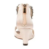 Journee Collection Womens Connor Pumps Zip Open Toe Wedge Heel