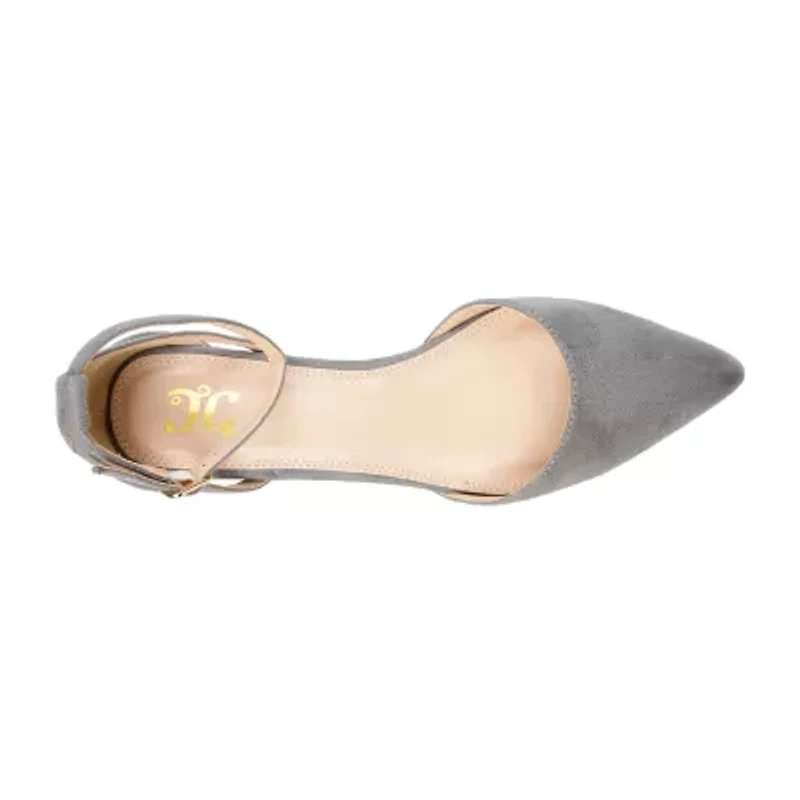 Journee Collection Womens Arkie Pumps Buckle Pointed Toe Wedge Heel