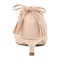 Journee Collection Womens Bindi Slip-on Pointed Toe Kitten Heel Pumps