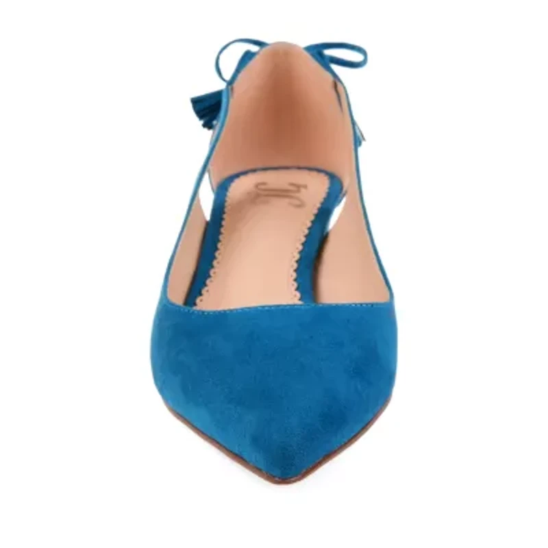 Journee Collection Womens Bindi Slip-on Pointed Toe Kitten Heel Pumps