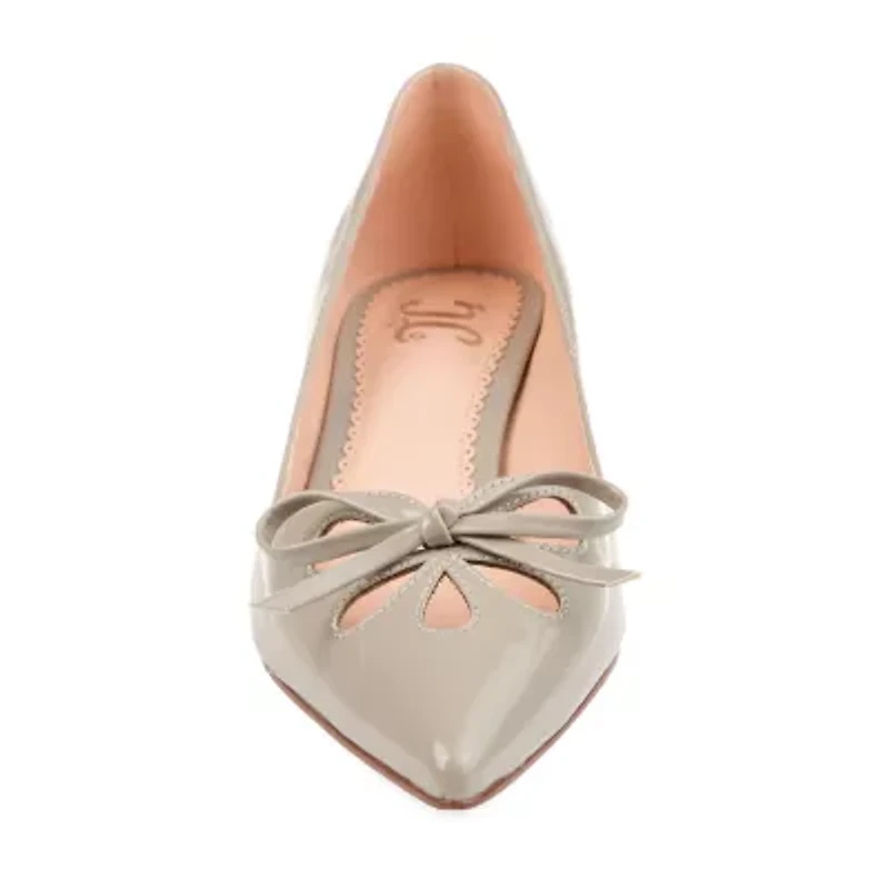 Journee Collection Lutana-Wd Womens Pointed Closed Toe Kitten Heel Pumps