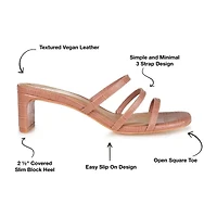 Journee Collection Hariett Womens Round Open Toe Block Heel Pumps