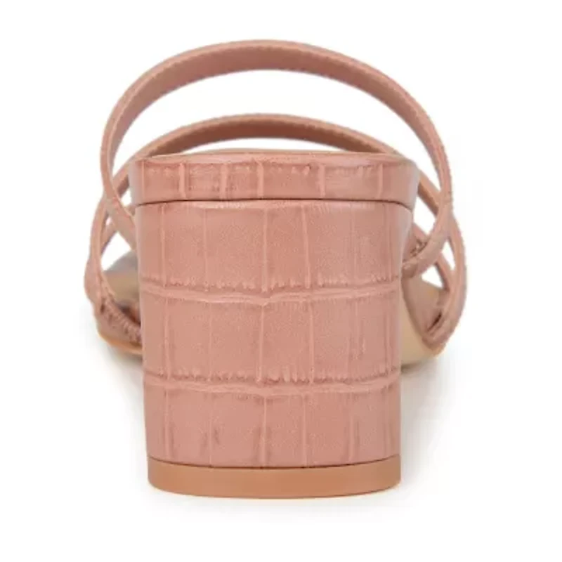 Journee Collection Hariett Womens Round Open Toe Block Heel Pumps