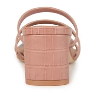 Journee Collection Hariett Womens Round Open Toe Block Heel Pumps