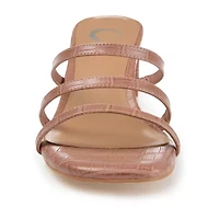 Journee Collection Hariett Womens Round Open Toe Block Heel Pumps