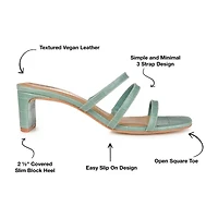 Journee Collection Hariett Womens Round Open Toe Block Heel Pumps