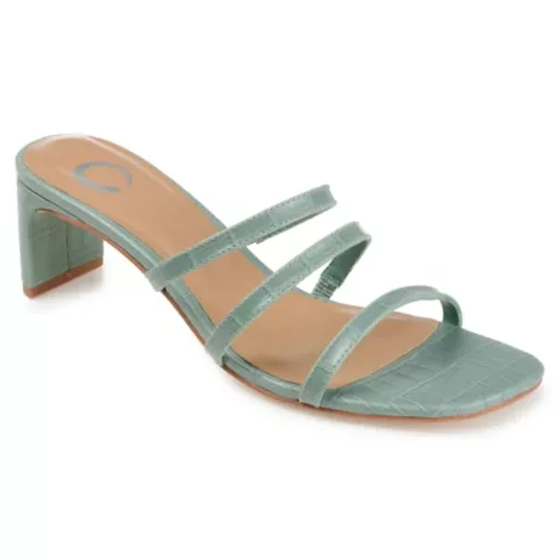 Journee Collection Hariett Womens Round Open Toe Block Heel Pumps