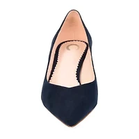 Journee Collection Womens Goldie Pointed Toe Kitten Heel Pumps