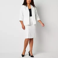 Black Label by Evan-Picone Womens Plus Suit Skirt