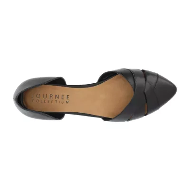 Journee Collection Womens Brandee Slip-on Pointed Toe Ballet Flats