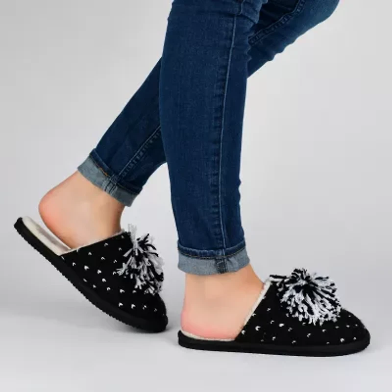 Journee Collection Stardust Womens Slip-On Slippers