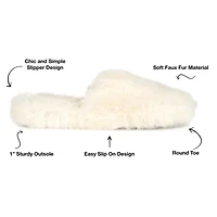 Journee Collection Womens Cozey Slip-On Slipper