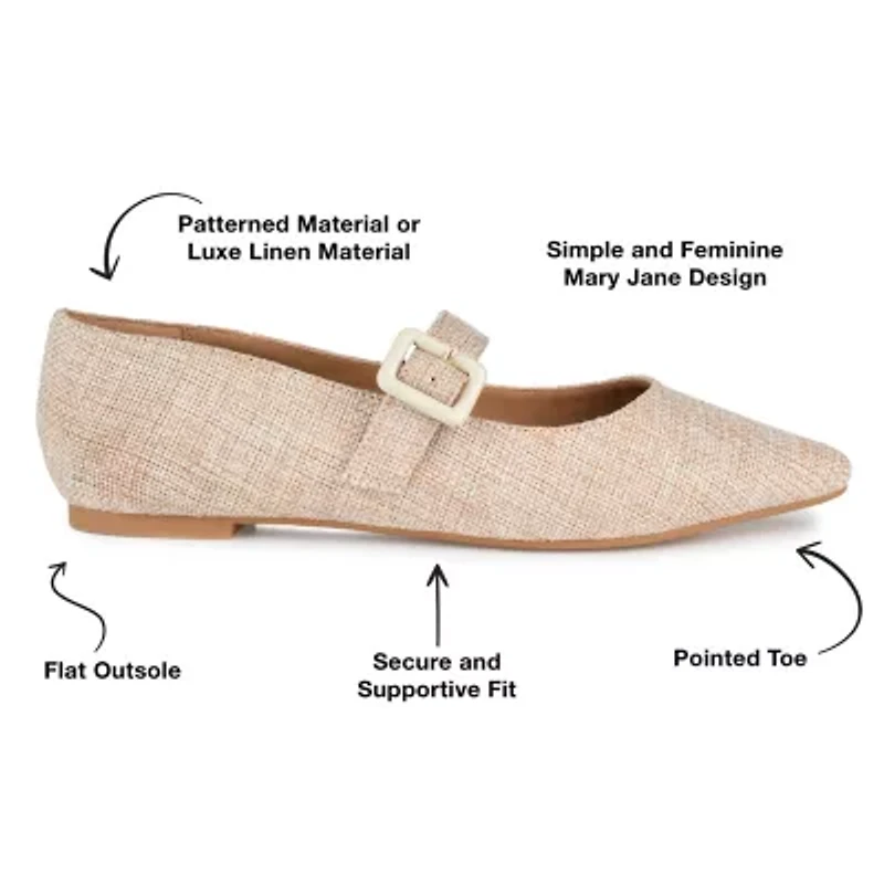 Journee Collection Karissa Womens Round Closed Toe Ballet Flats