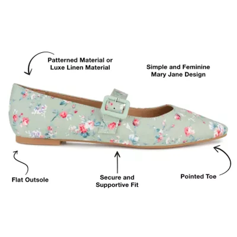 Journee Collection Karissa Womens Round Closed Toe Ballet Flats