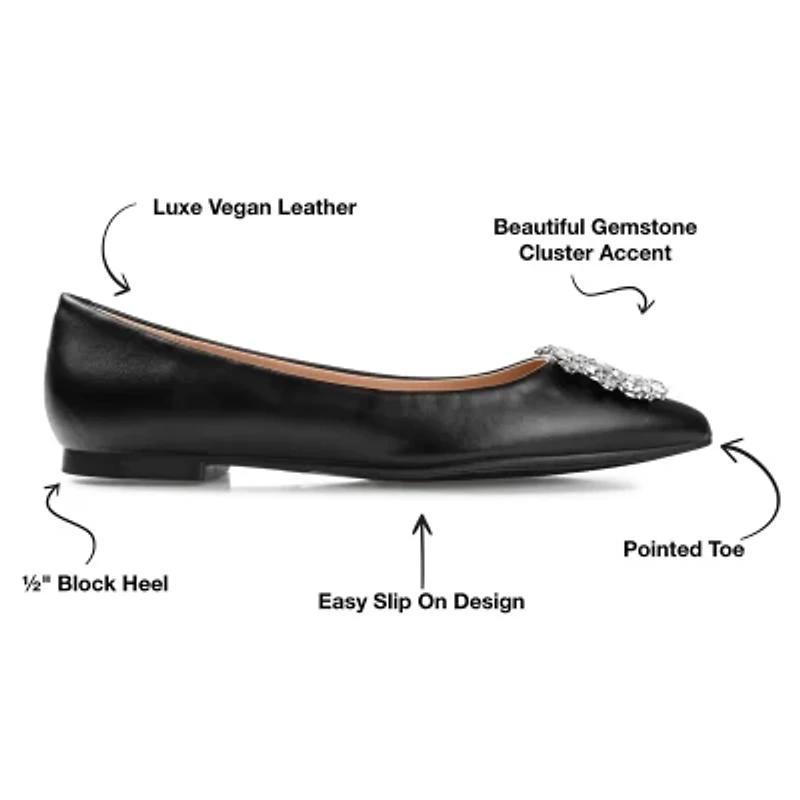 Journee Collection Renzo Womens Pointed Ballet Flats
