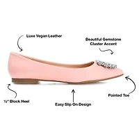 Journee Collection Renzo Womens Pointed Ballet Flats