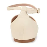 Journee Collection Womens Reba Ankle-Strap Ballet Flats