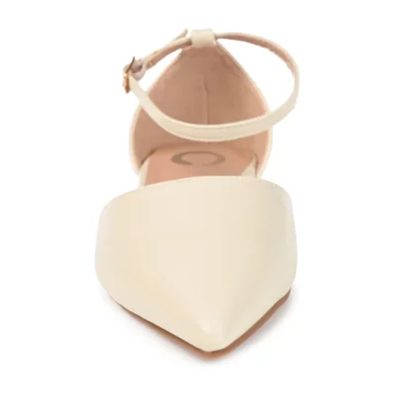 Journee Collection Womens Reba Ankle-Strap Ballet Flats