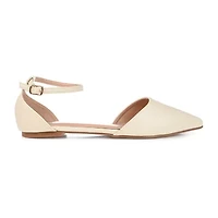 Journee Collection Womens Reba Ankle-Strap Ballet Flats