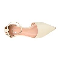 Journee Collection Womens Reba Ankle-Strap Ballet Flats