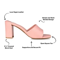 Journee Collection Alisia Womens Round Open Toe Block Heel Pumps