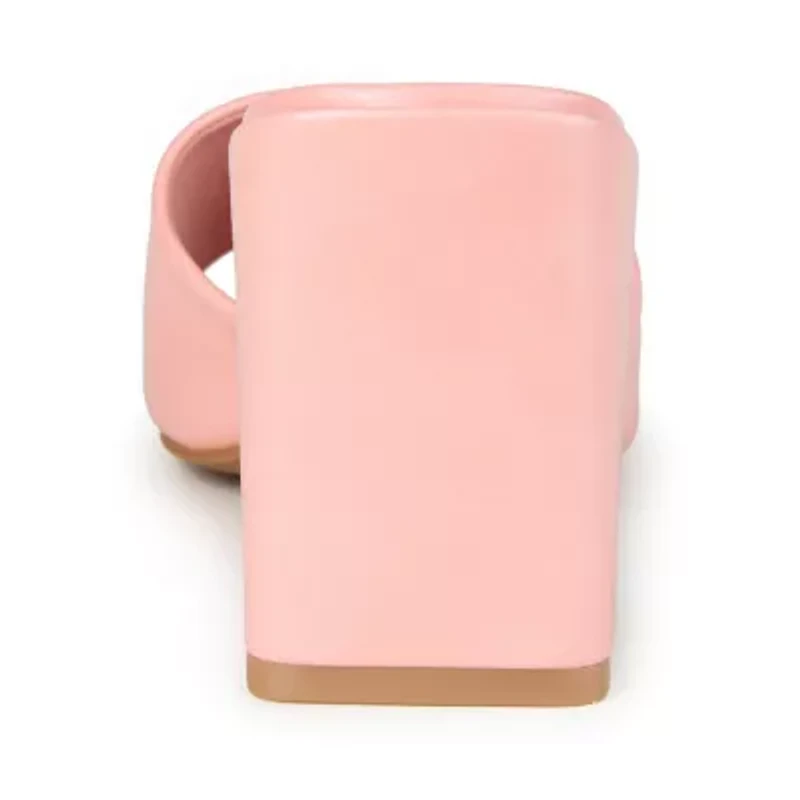 Journee Collection Alisia Womens Round Open Toe Block Heel Pumps