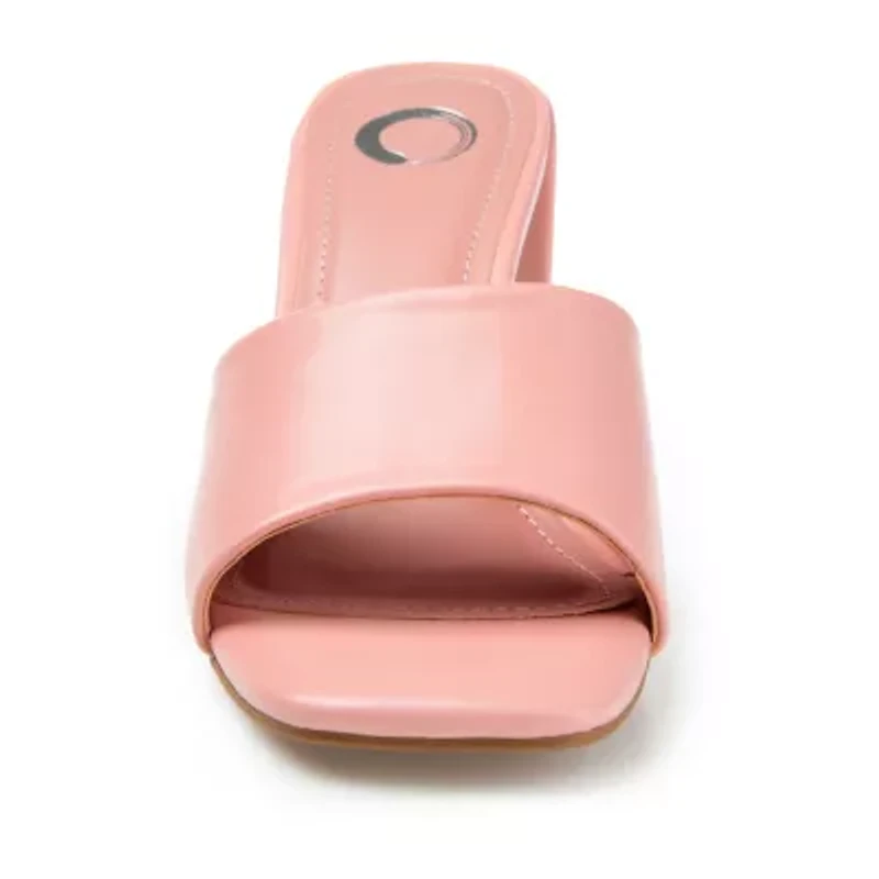 Journee Collection Alisia Womens Round Open Toe Block Heel Pumps