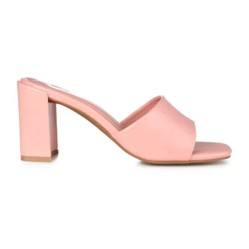 Journee Collection Alisia Womens Round Open Toe Block Heel Pumps
